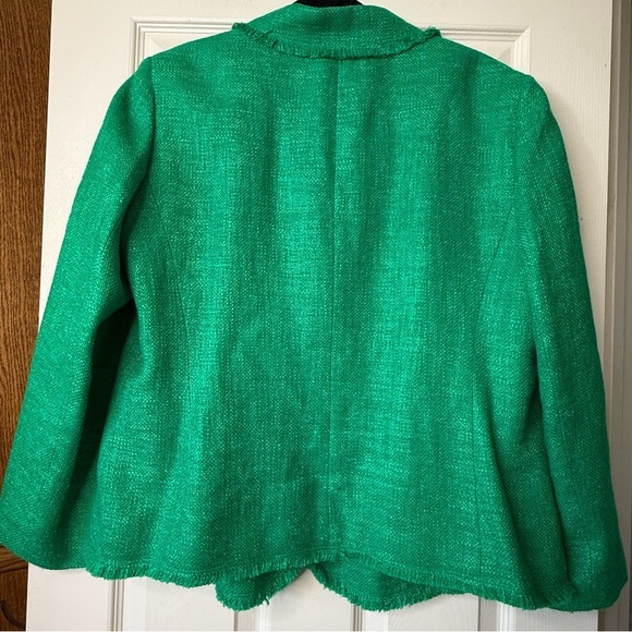 Lafayette 148 Shamrock Tweet Blazer Women Plus Size 14 Preppy Career Formal - Picture 3 of 14